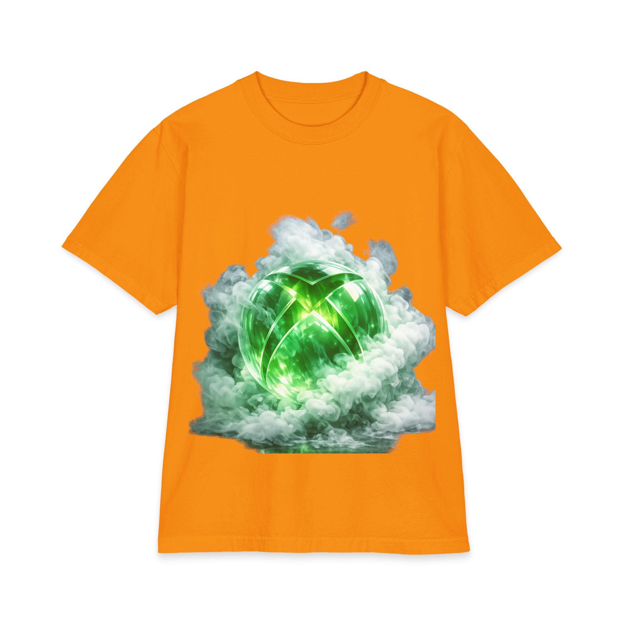 Green Cloud Xbox Logo T-Shirt | Gaming Console Graphic Tee