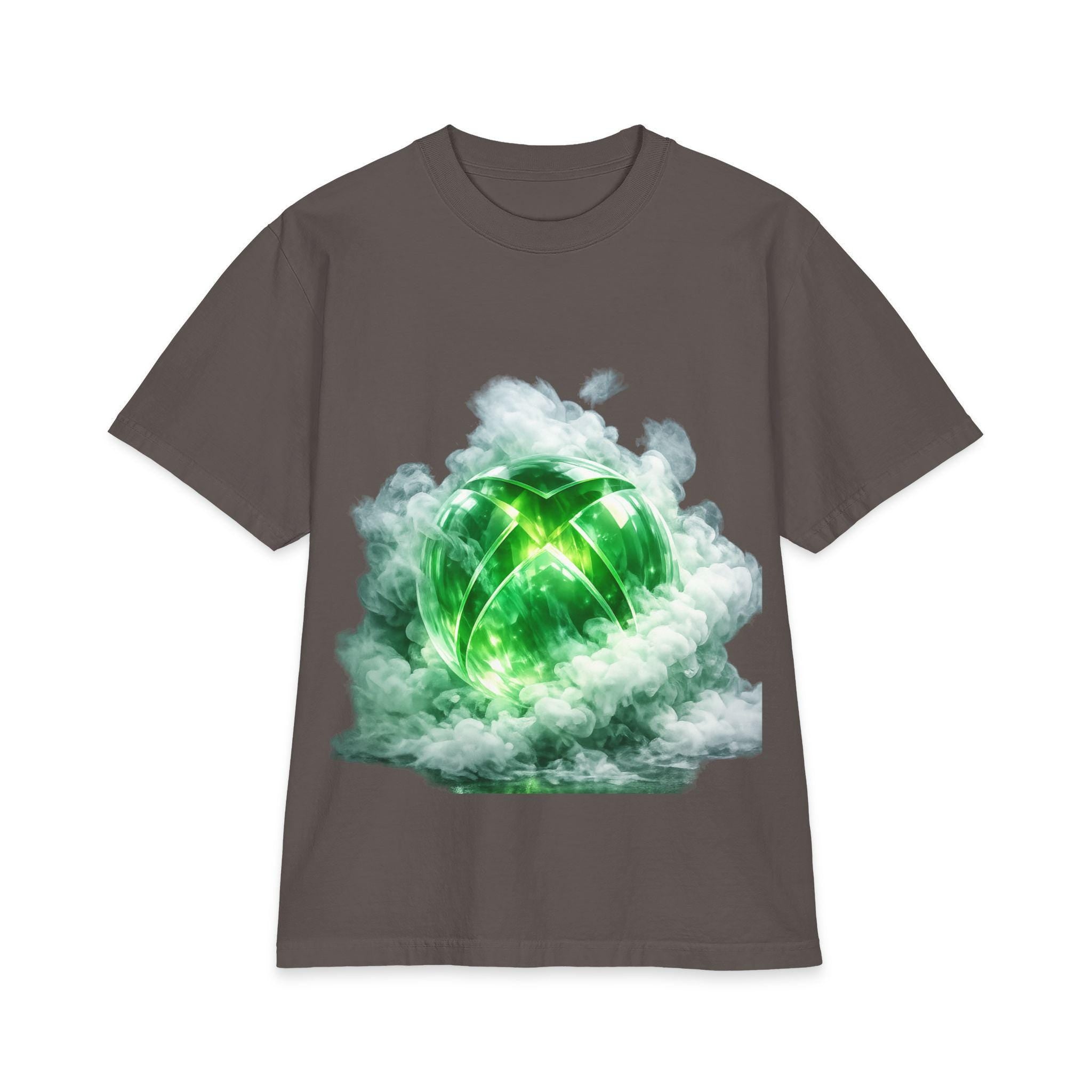 Green Cloud Xbox Logo T-Shirt | Gaming Console Graphic Tee
