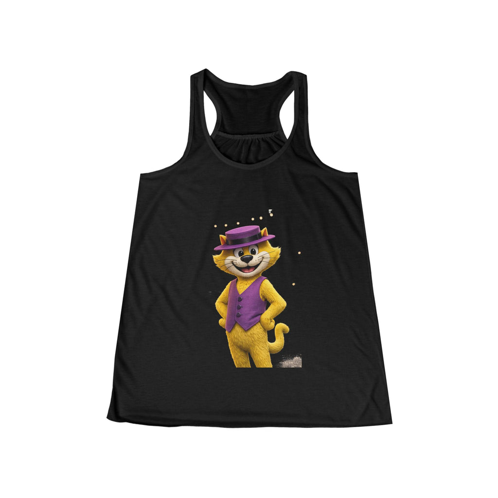 Smiling Yellow Cat in Purple Vest Tank