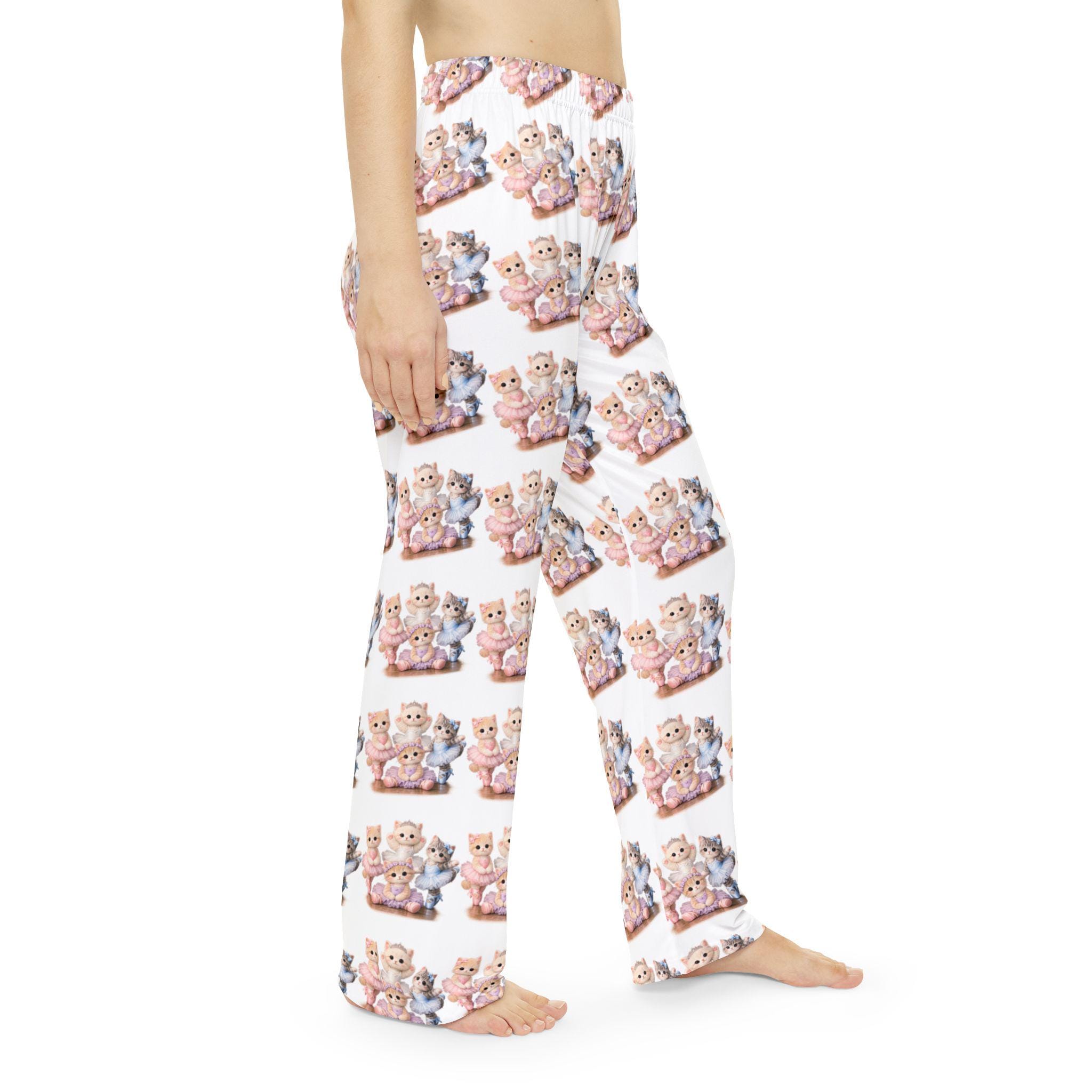 Ballet Kitten Pajama Pants | Soft Brushed Polyester All-Over Print