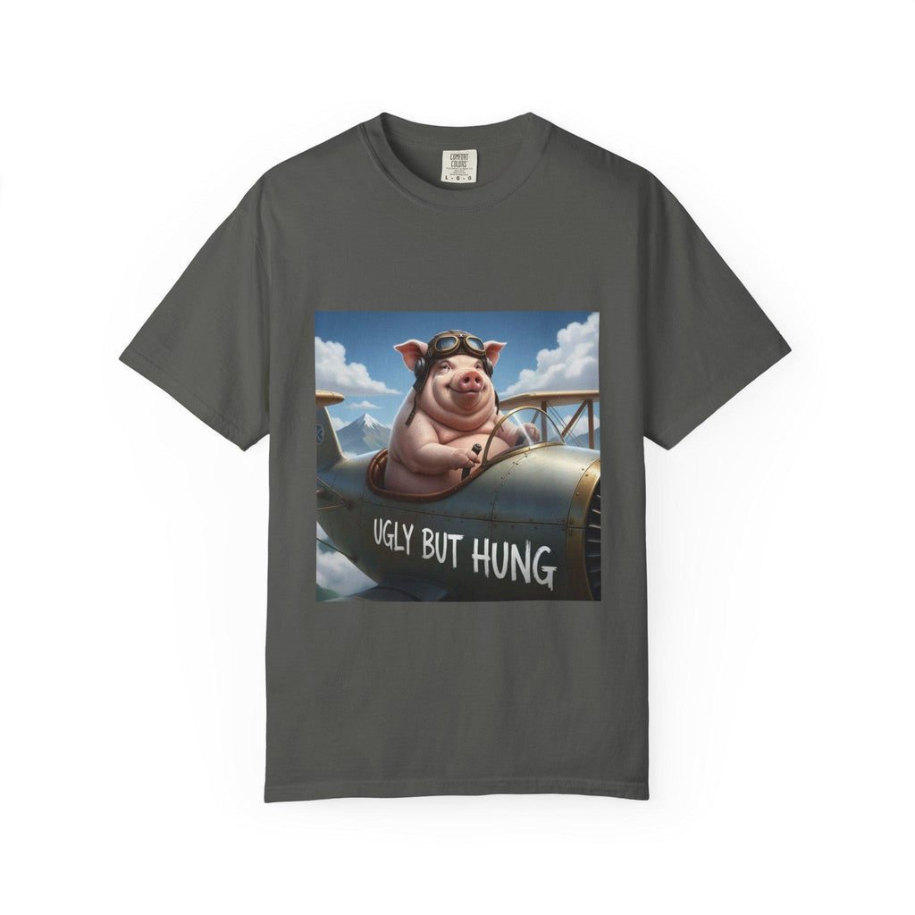 Pig Pilot illustration T-Shirt | 'Ugly But Hung' airplane design