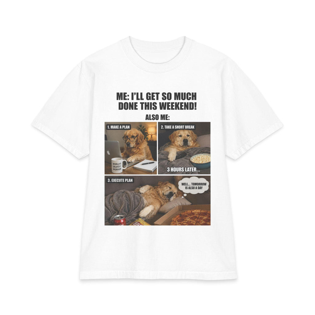 Lazy Weekend Dog Meme T-Shirt | Funny Dog Nap Planner Tee